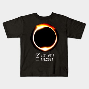 Eclipse Checklist 2017 2024 Total Solar Eclipse Kids T-Shirt